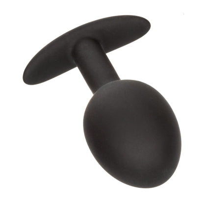 Side view showing curved bulb and flared base