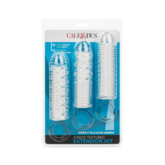 Calexotics 3 Piece Textured Extension Set Clear