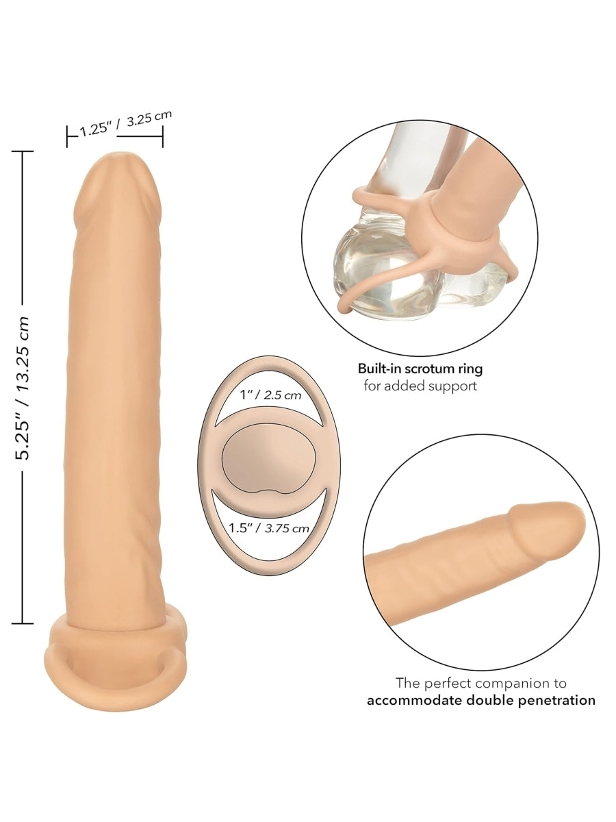 Calexotics Accommodator Dual Penetrator Sleeve Flesh