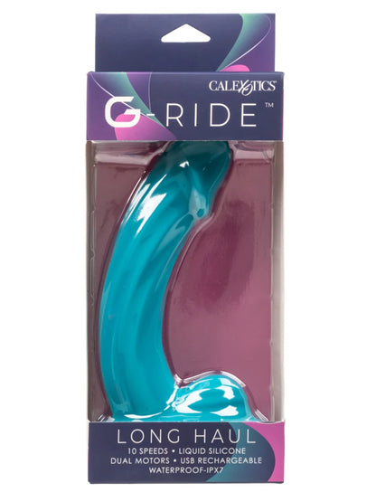 Calexotics G-Ride Long Haul Vibrating Dildo Blue