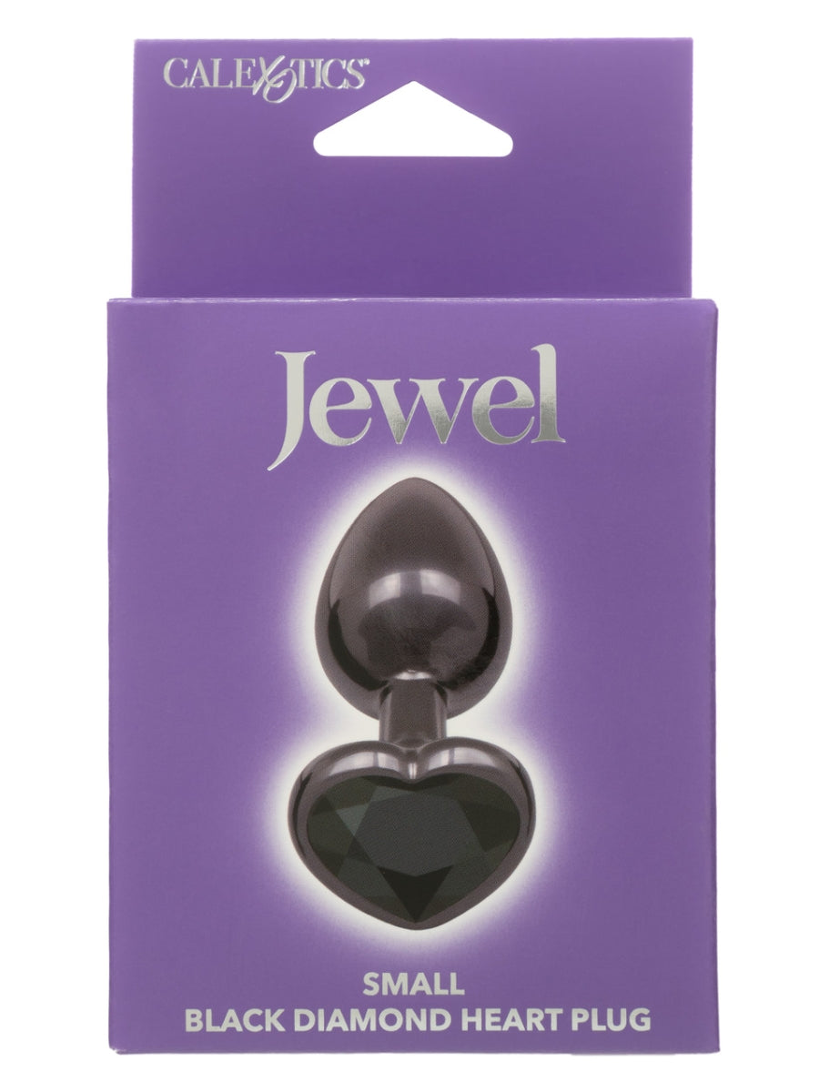 Calexotics Jewel Small Black Diamond Heart Plug