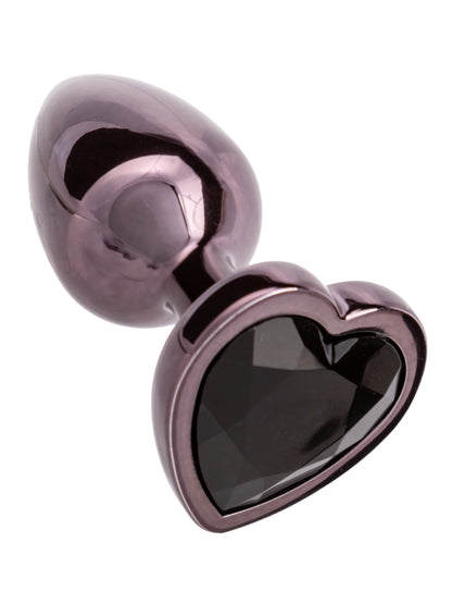 Calexotics Jewel Small Black Diamond Heart Plug