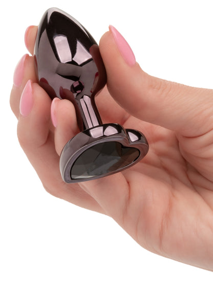 Calexotics Jewel Small Black Diamond Heart Plug