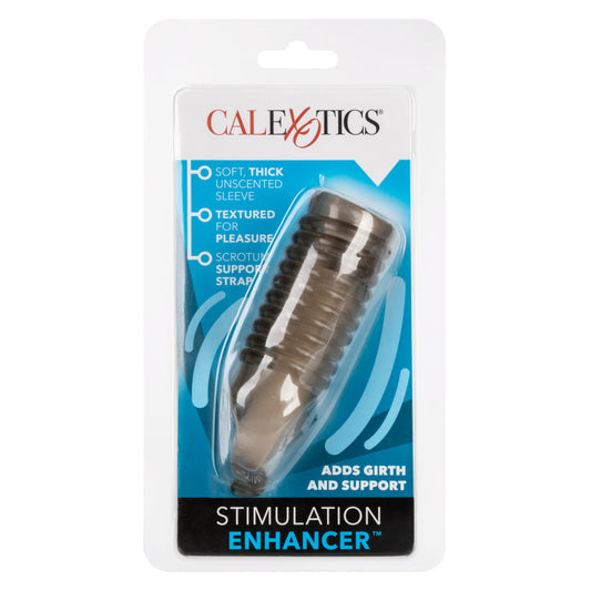 Calexotics Stimulation Enhancer Sleeve Smoke shown in retail packaging.