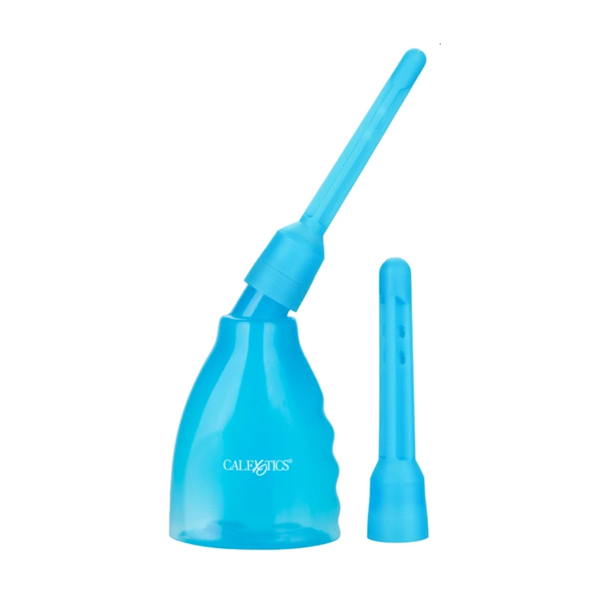Angled bottle with slim nozzle and additional attachment
