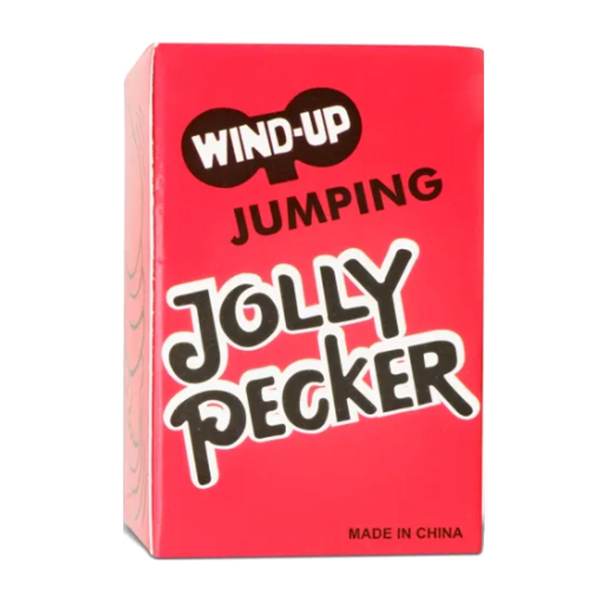 Clockwork Jumping Jolly Pecker in retail packaging