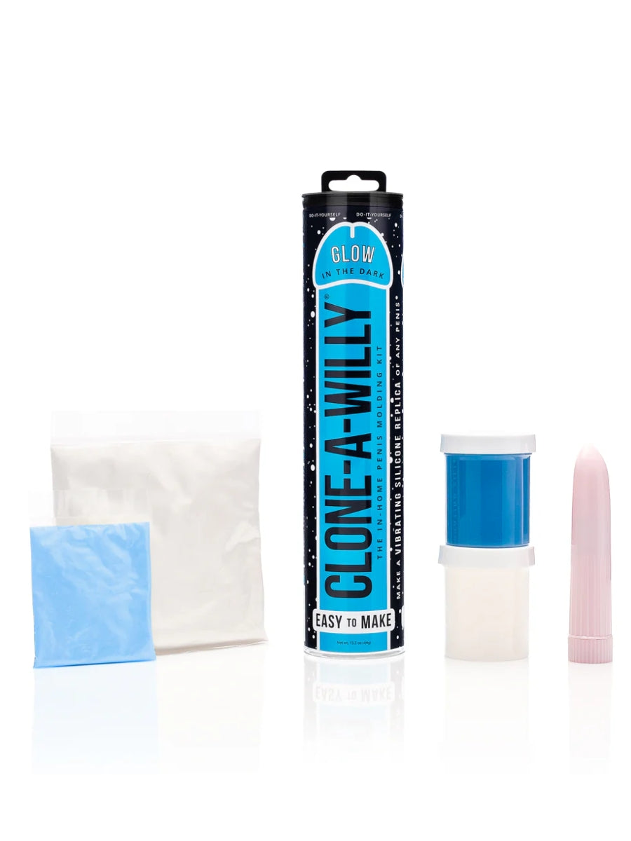 Clone-A-Willy DIY Vibrating Dildo Kit GITD Blue 4