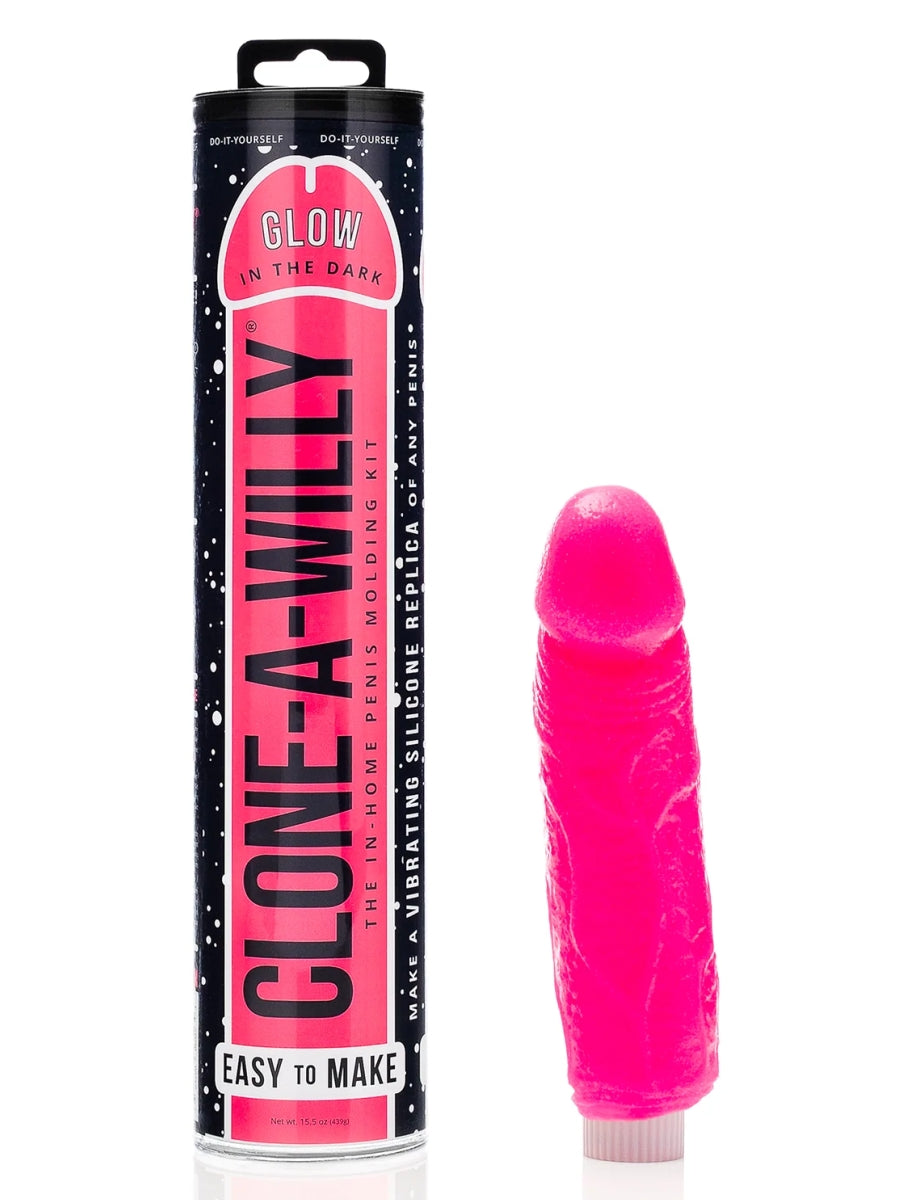 Clone-A-Willy DIY Vibrating Dildo Kit GITD Hot Pink 2