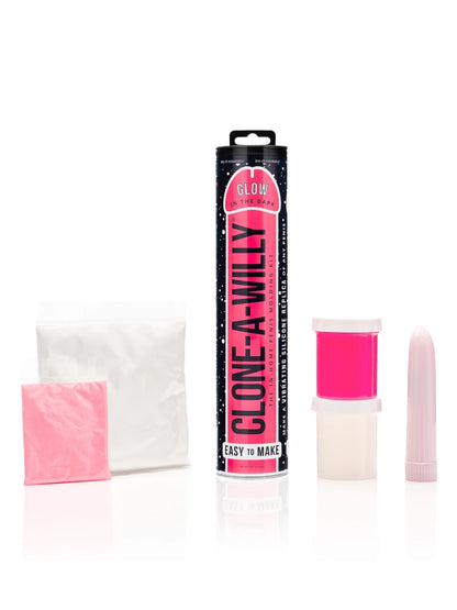 Clone-A-Willy DIY Vibrating Dildo Kit GITD Hot Pink 3