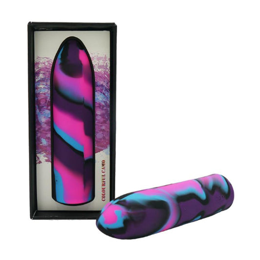 Colourful Camo Tracer Bullet Vibrator retail packaging