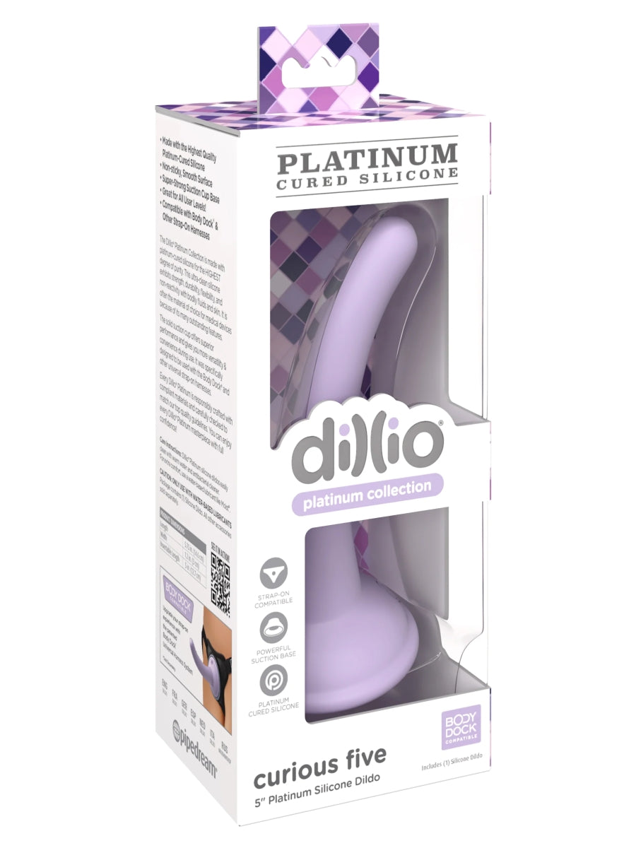 Dillio Platinum Curious Five 5" Dildo Purple 1