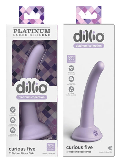 Dillio Platinum Curious Five 5" Dildo Purple 5