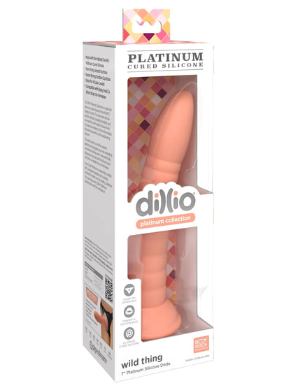 Dillio Platinum Wild Thing 7" Dildo Peach 1