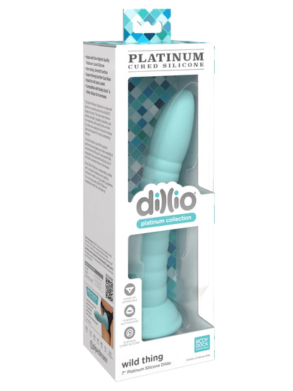 Dillio Platinum Wild Thing 7" Dildo Teal 1