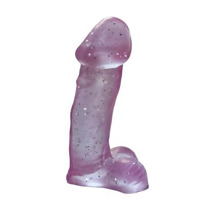 Dazzle Dicks 3 Inch Novelty Dildo Glitter Purple