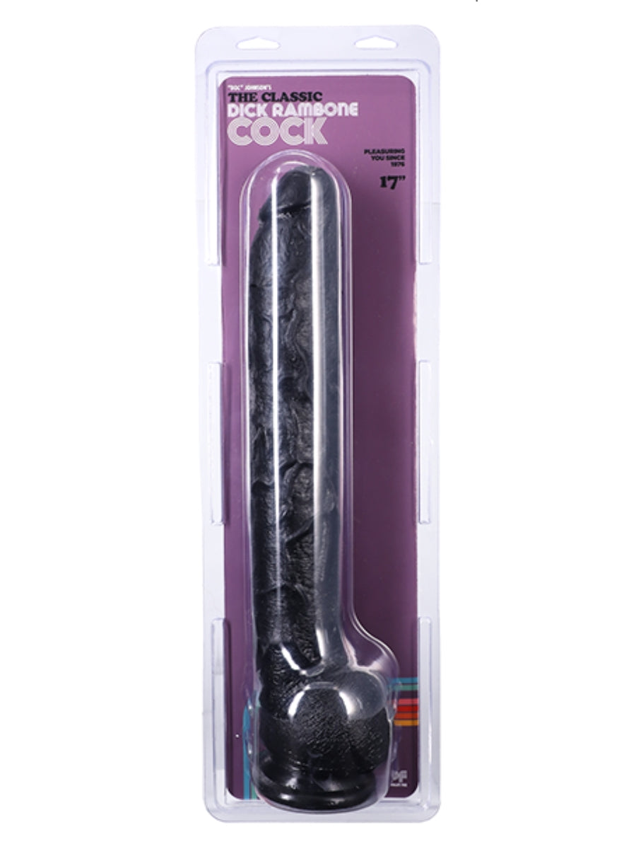 Doc Johnson Classic 17" Dick Rambone Dildo Black