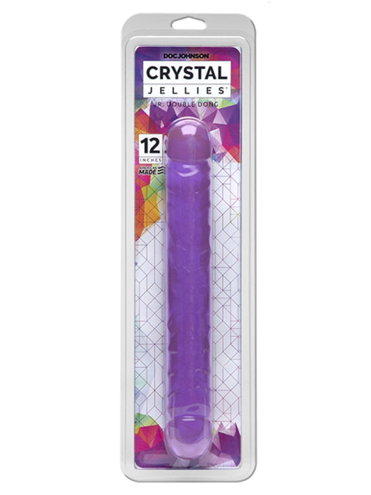 Doc Johnson Crystal Jellies Junior Double Dong Purple