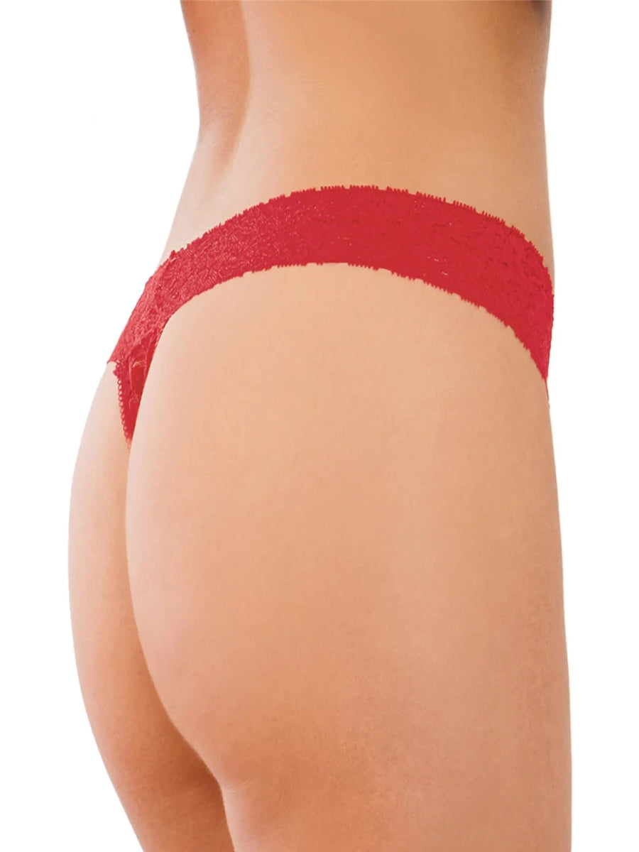 Dreamgirl Low Rise Lace G-String O/S Red