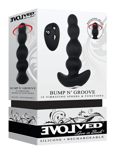 Evolved Bump N' Groove Butt Plug Black 1