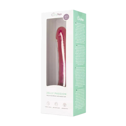Easy Toys Jelly Passion 7.5 Inch Vibrator Pink in retail packaging