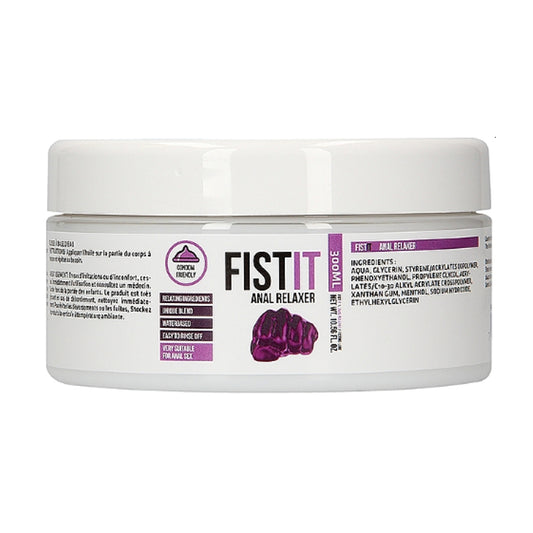 Fist It Anal Relaxer water-based lubricant 300 ml tub packaging