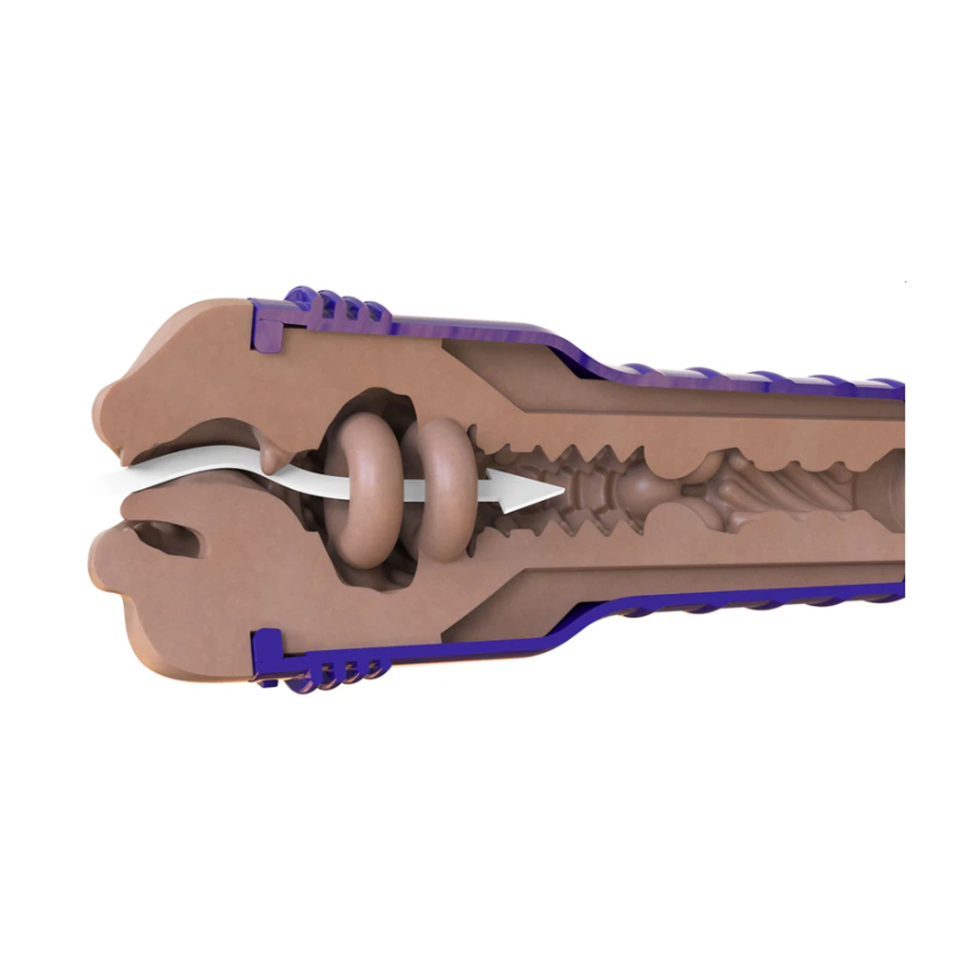 Cutaway diagram showing airflow through internal texture