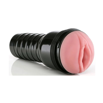 Angled view of Pink Lady vaginal opening in black case