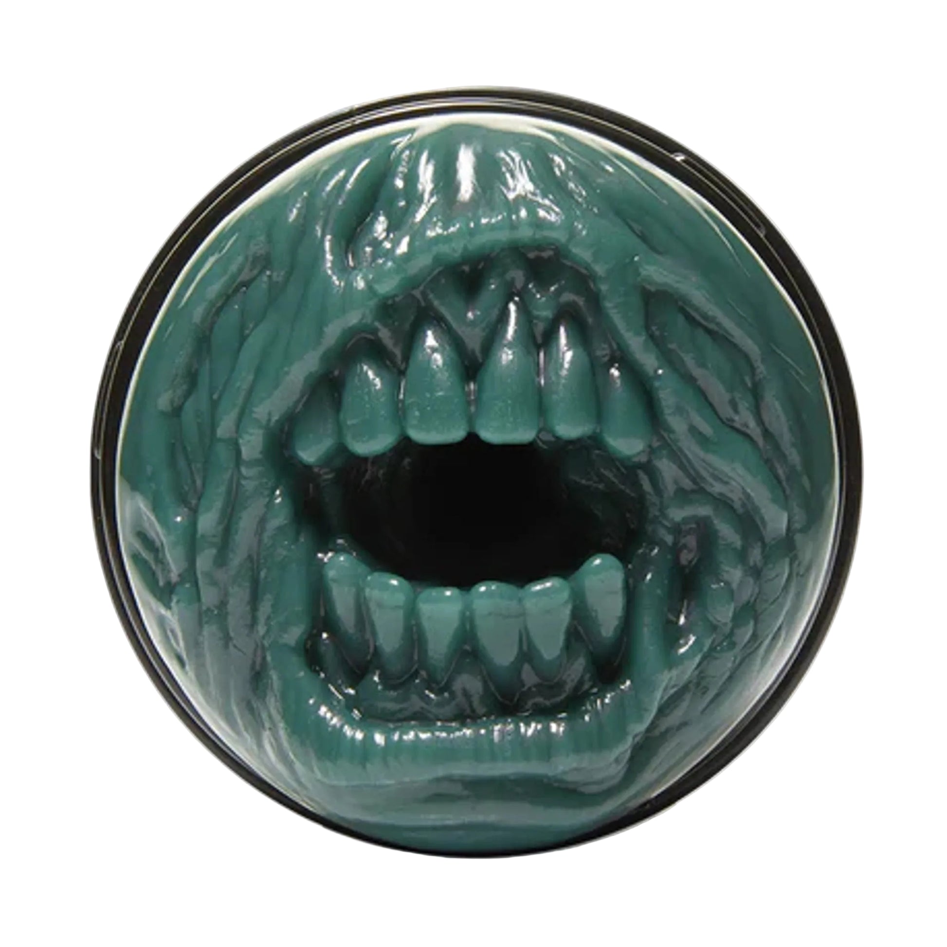 Zombie mouth sleeve opening with teeth detail close-up