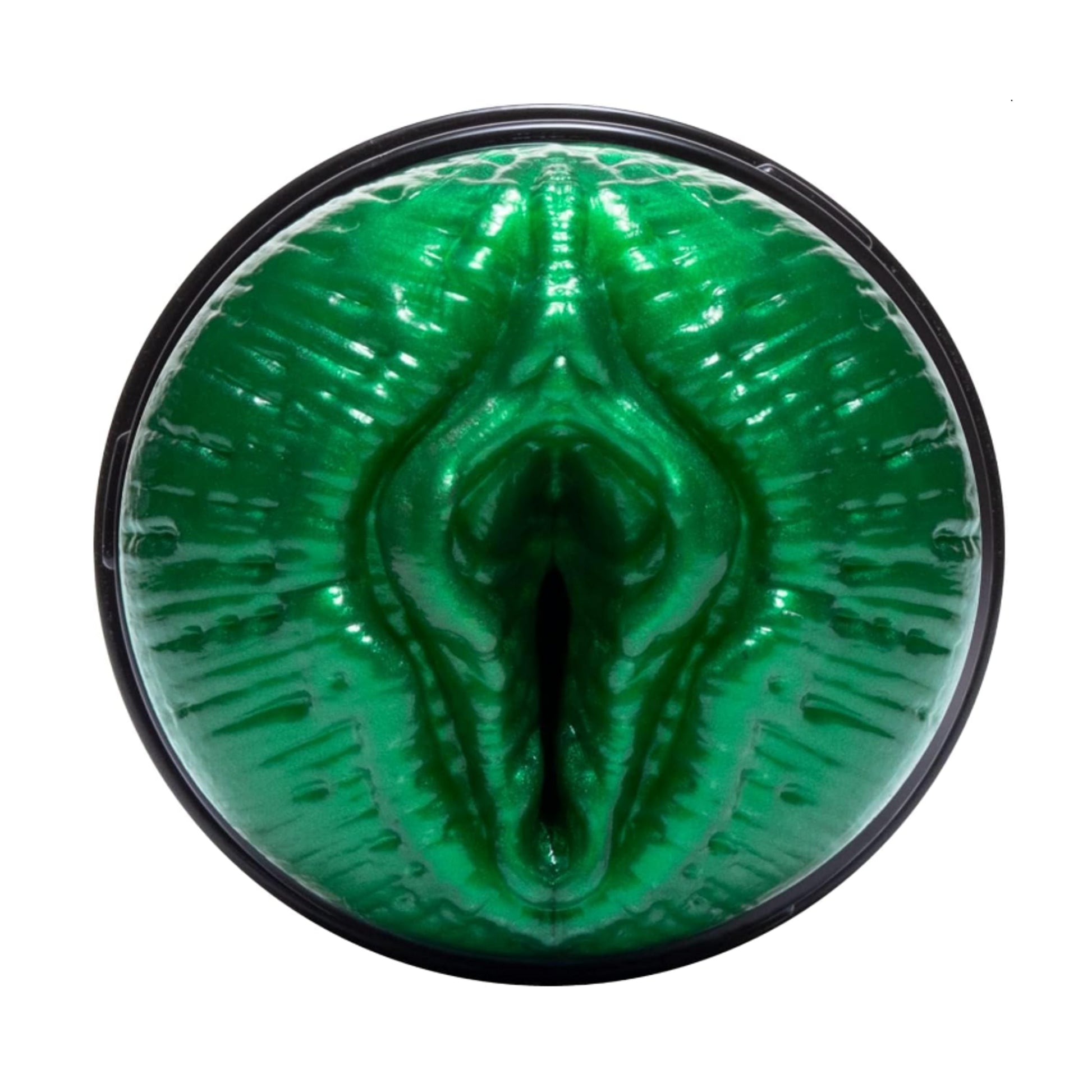 Green alien entrance close-up