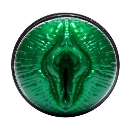 Green alien entrance close-up