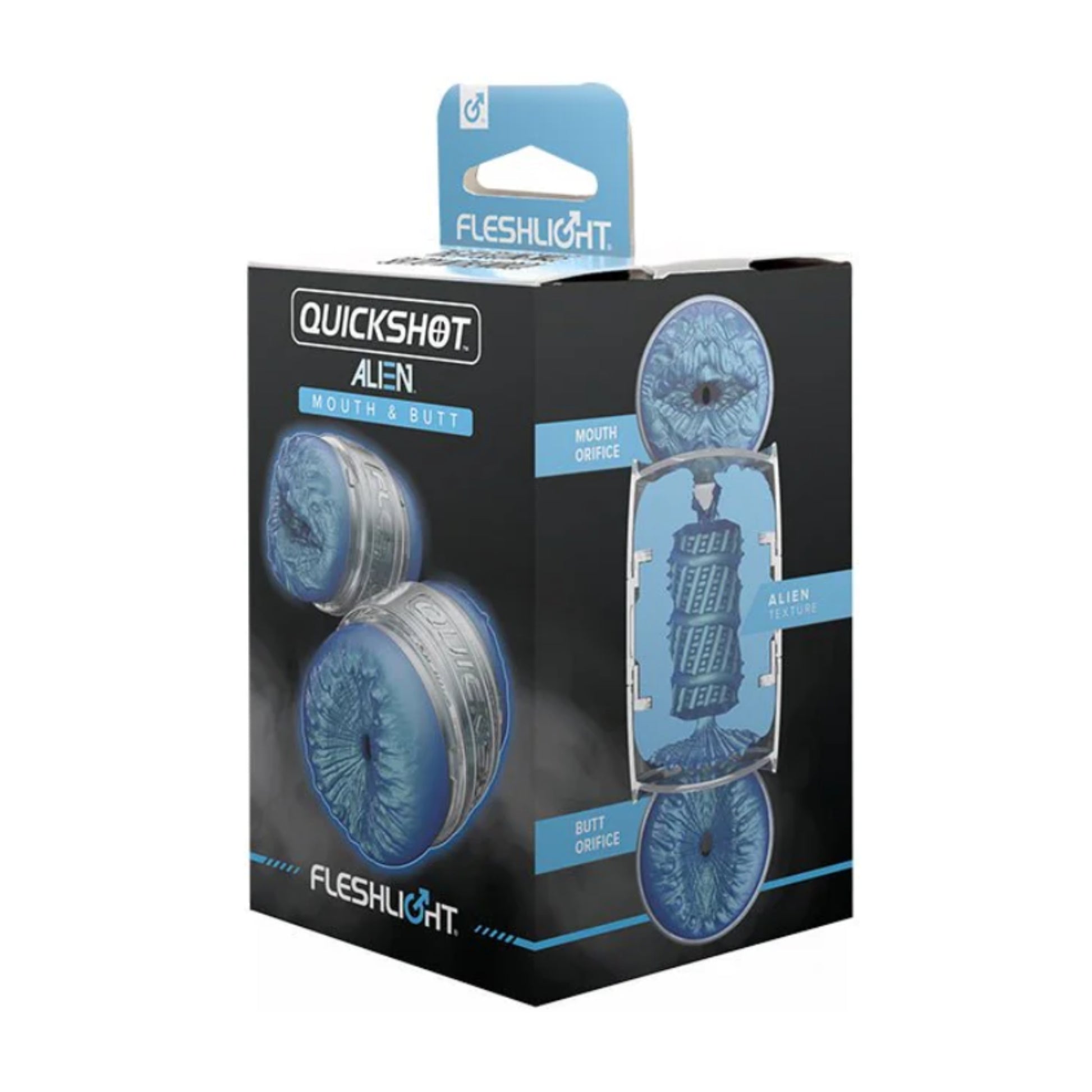 Fleshlight Freaks Quickshot Alien Mouth-Anus retail packaging