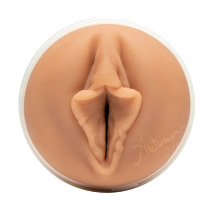 Close-up of realistic Autumn Falls vaginal opening