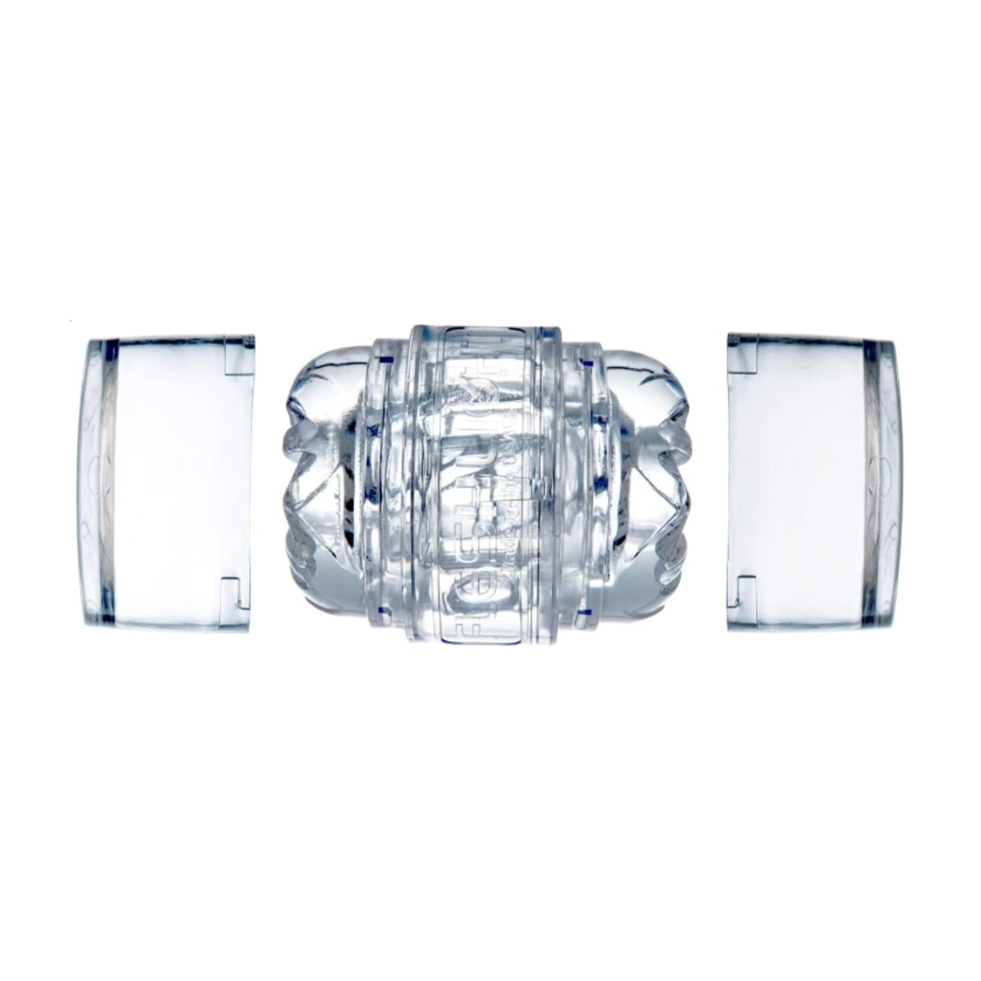 Side view of Fleshlight Quickshot Vantage with caps removed