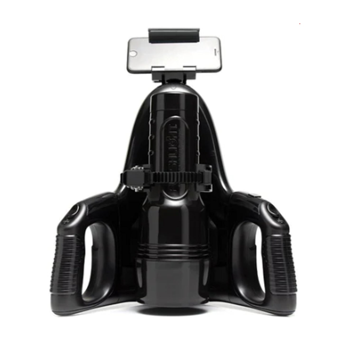Simulator with stroker mounted and smartphone holder