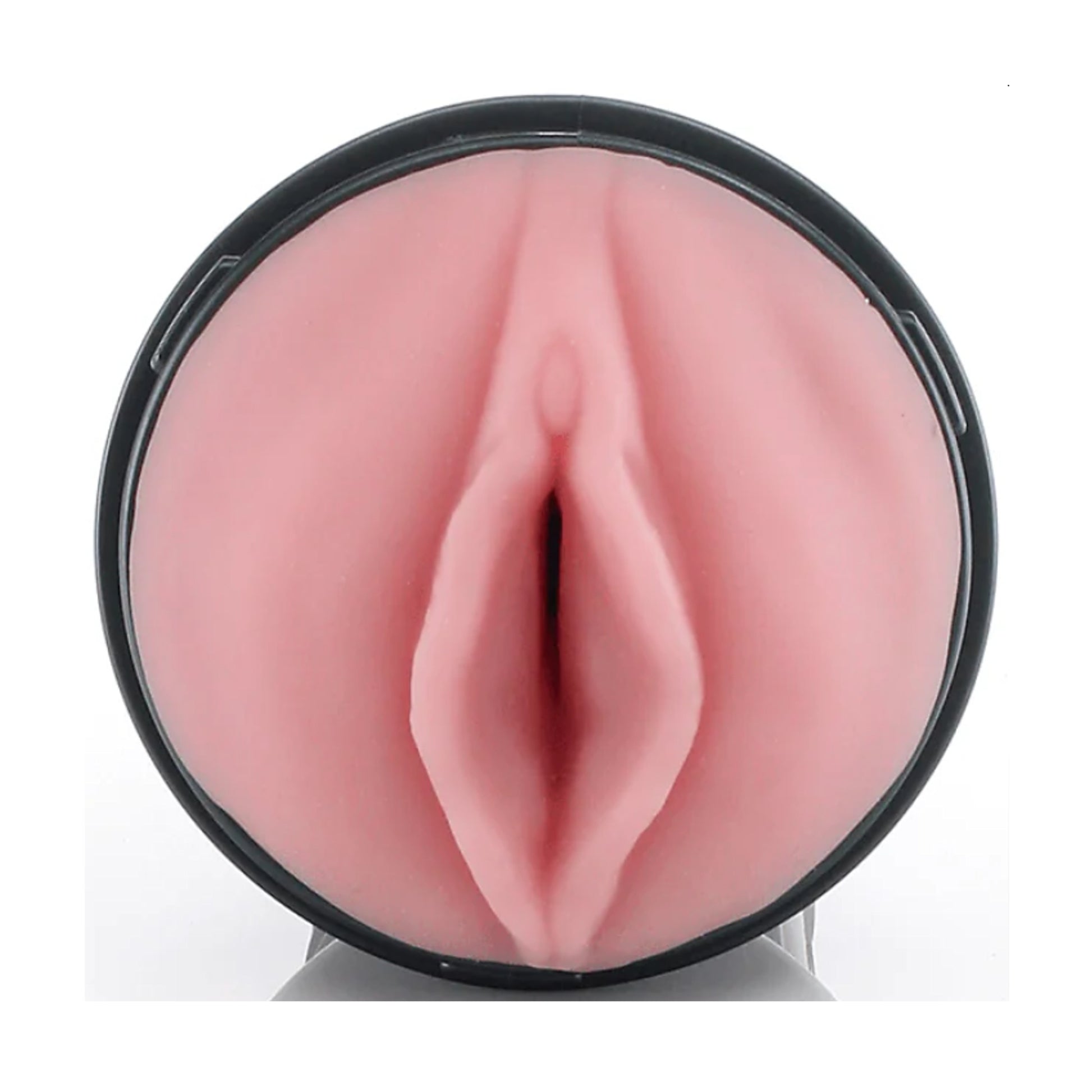 Front view of the pink vaginal entrance of the sleeve