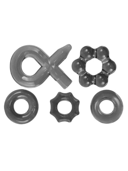 Hardcore Powerful #2 5 Piece Cock Ring Set 2
