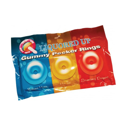 Hott Products Liquored Up Gummy Pecker Rings packaging