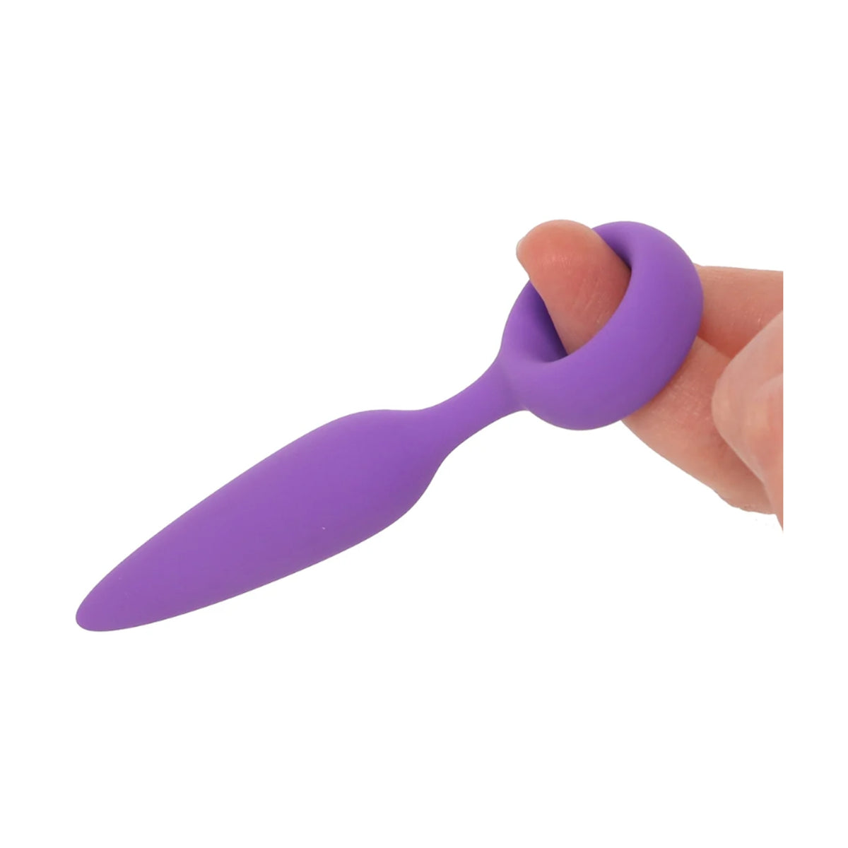 Close-up of circular base and smooth purple shaft