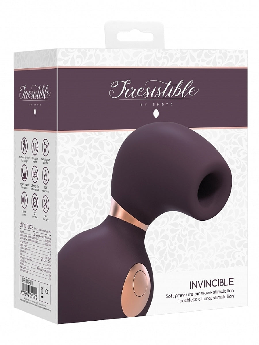 Irresistible Invincible Purple Air Wave Vibrator in Retail Packaging