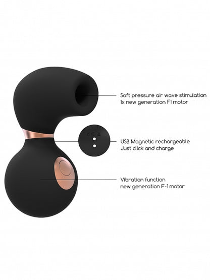 Black Air Wave Vibrator with Properties