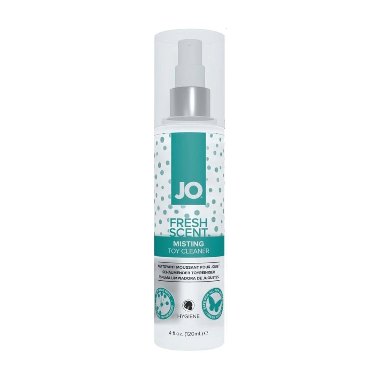 JO Fresh Scent Misting Toy Cleaner 120ml Retail Packaging
