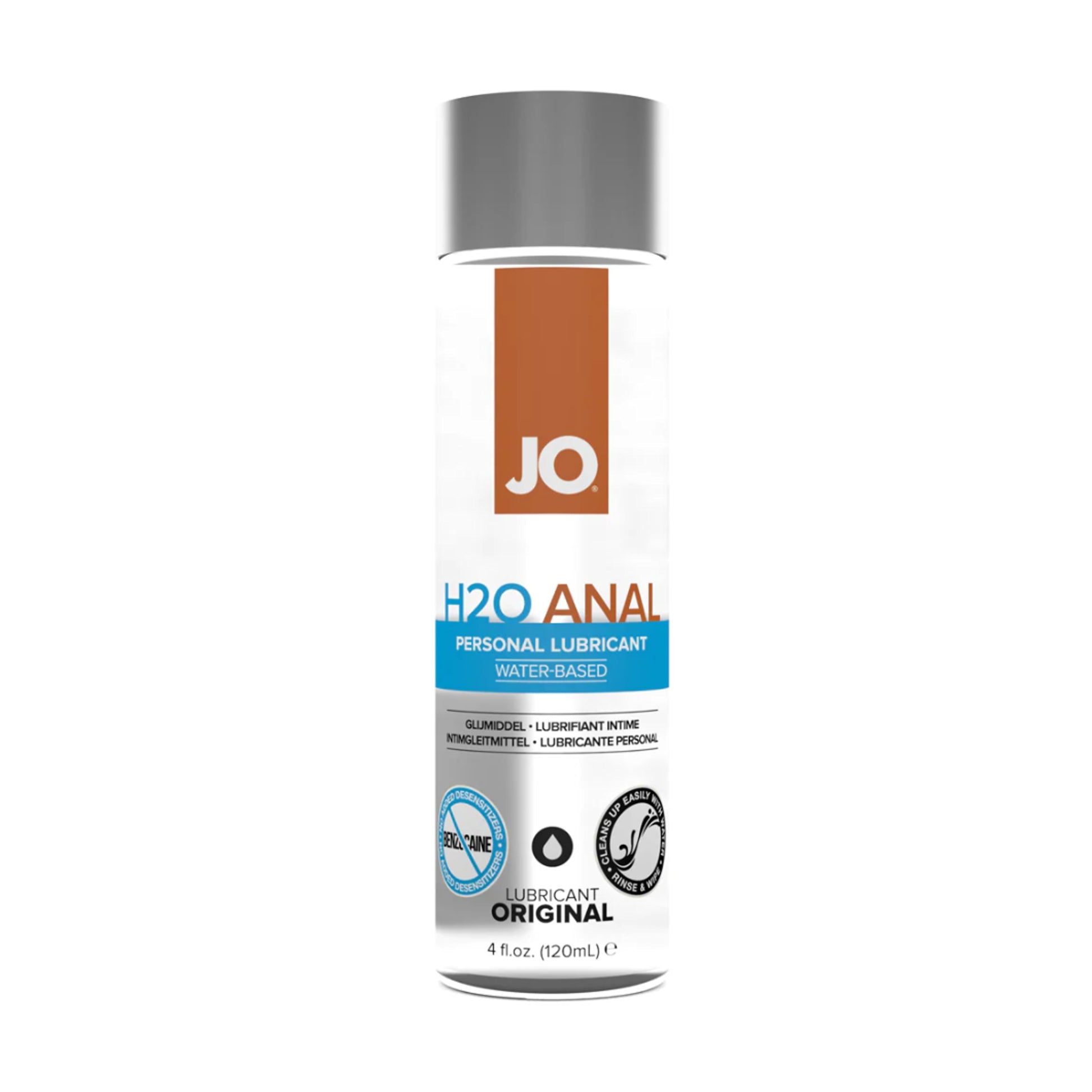 JO H20 Anal Water-based Lubricant 120ml retail packaging 