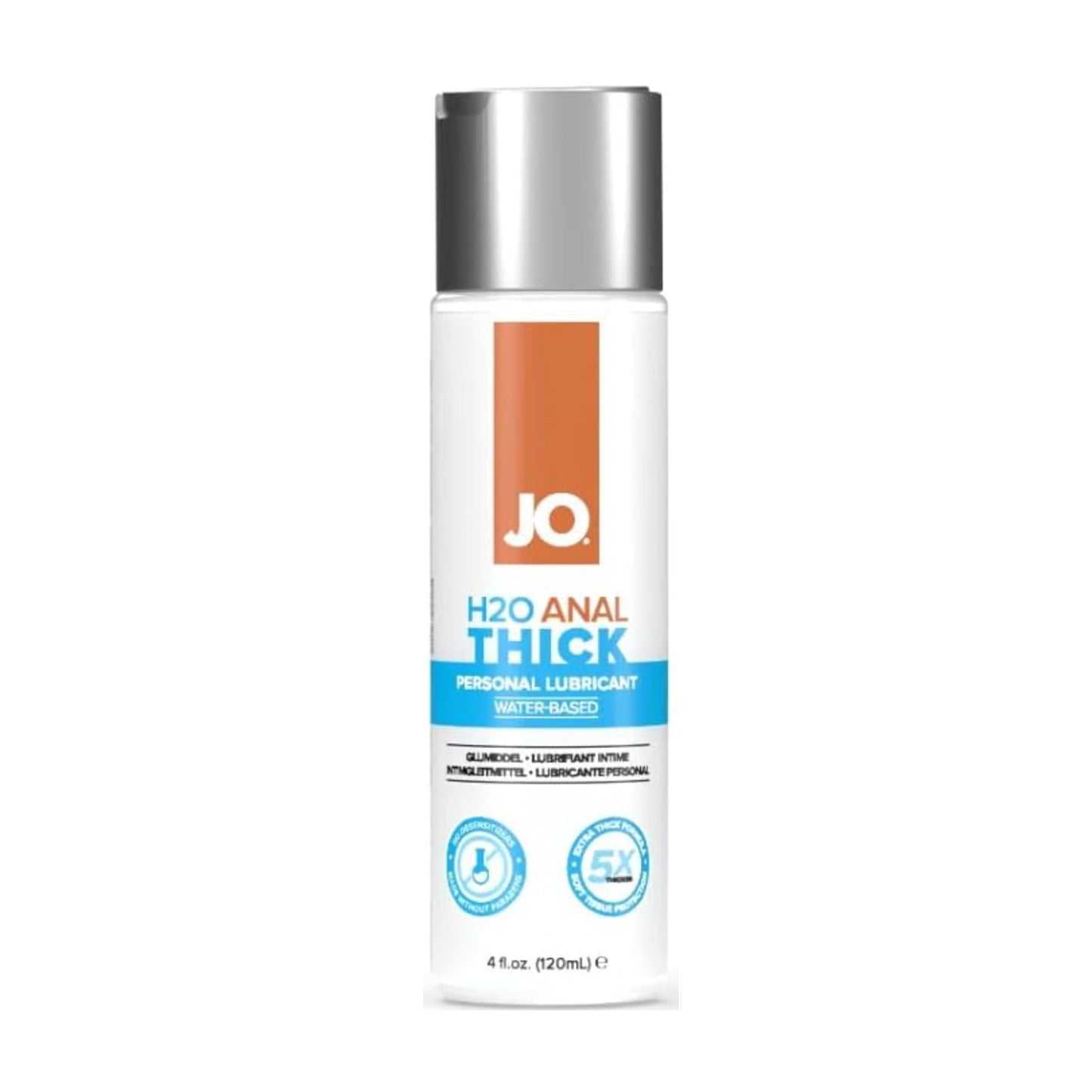 JO H2O Anal Thick Water-based Lubricant 120ml retail packaging 