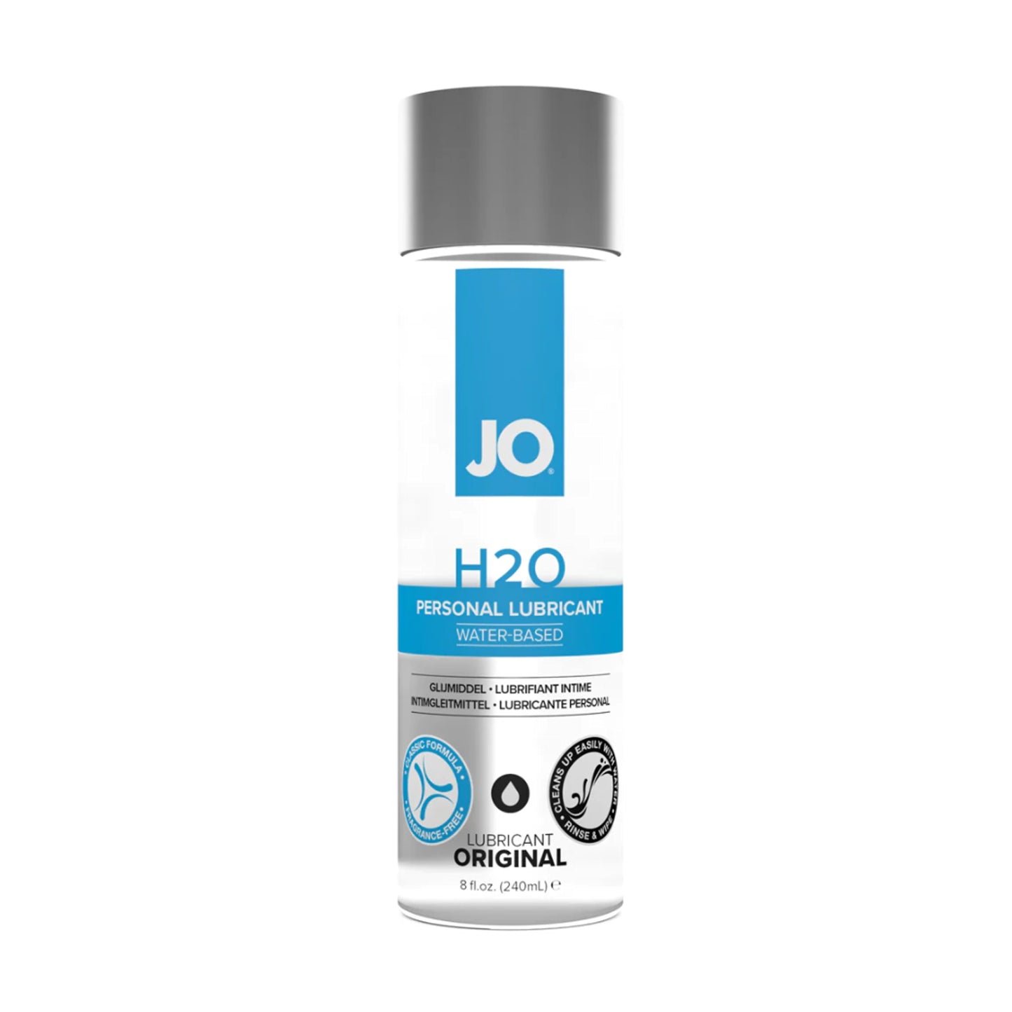 JO H20 Original Water-based Lubricant 240ml retail packaging 