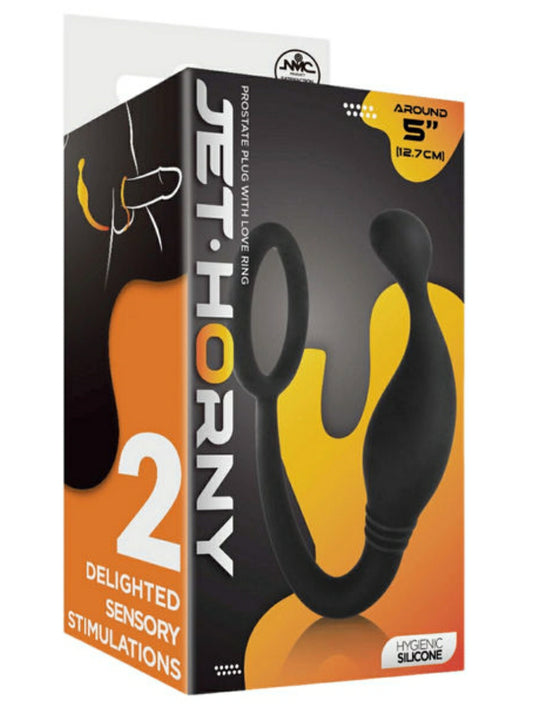 Jet Horny Prostate Plug with Love Ring 1