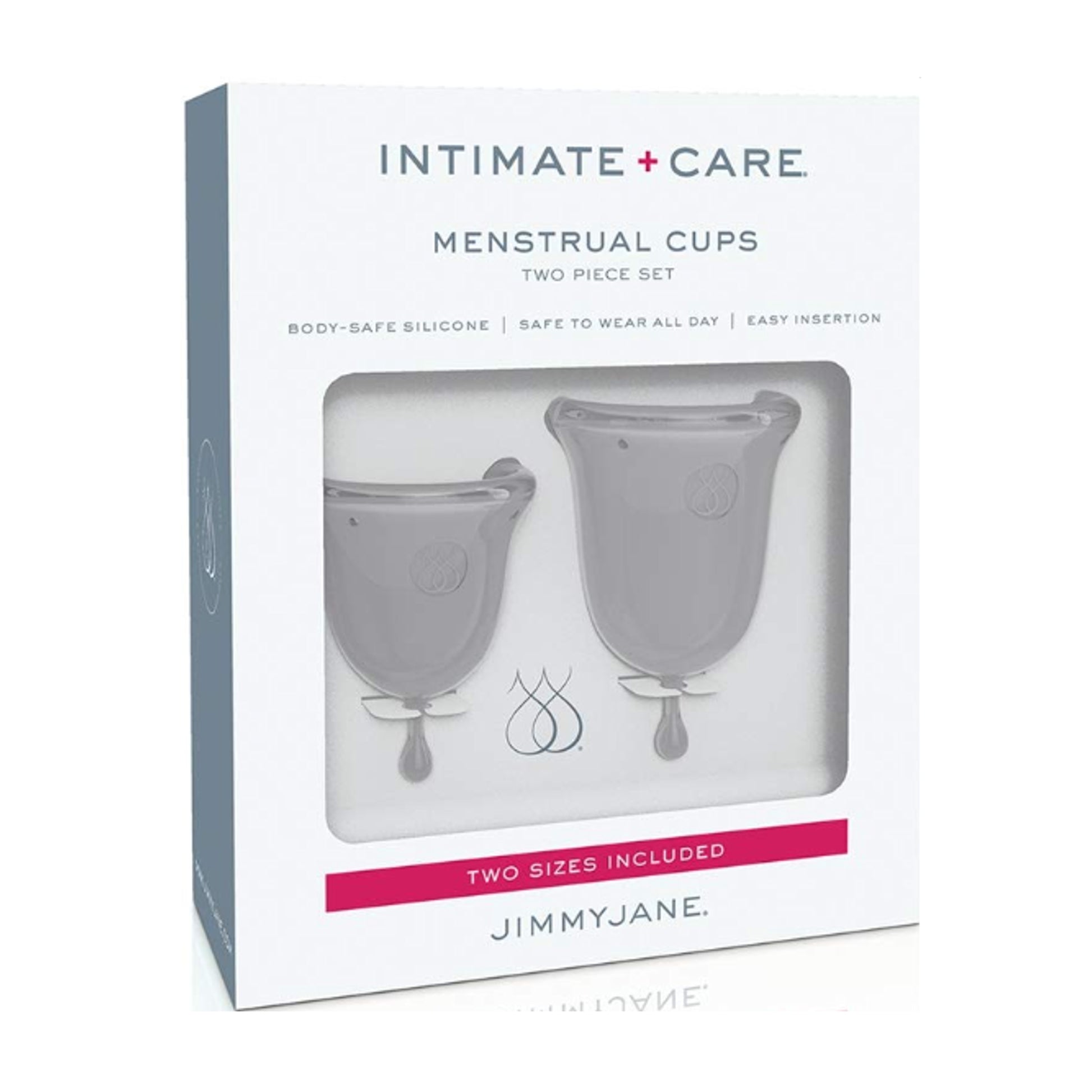 Jimmy Jane menstrual cups clear retail packaging