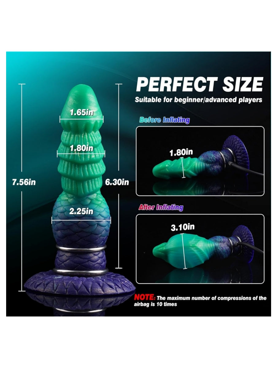 Girthzilla7.5" Inflatable Silicone Dildo