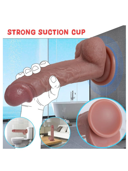 Luxe-AF The Rogue 8 Inch Silicone Dildo Flesh