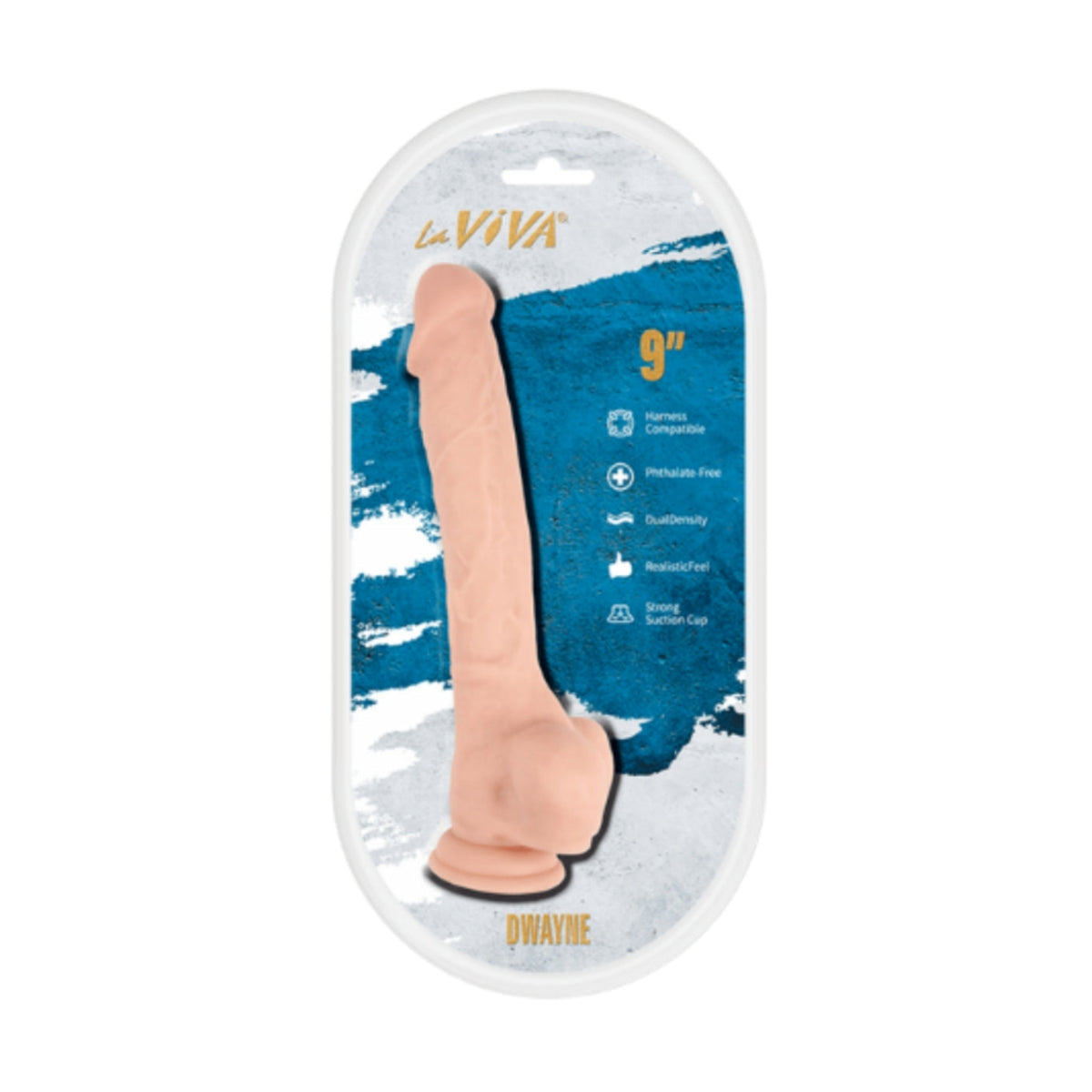 LaViva Dwayne 9 Inch Dildo in retail packaging