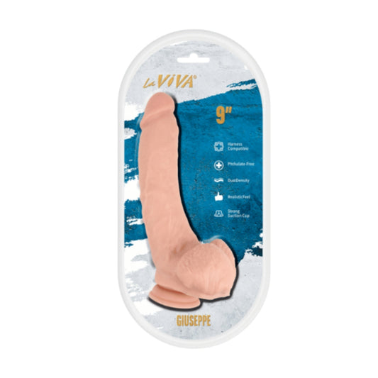 LaViva Giuseppe 9 Inch Dildo in retail packaging